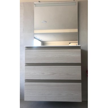 Mueble de baño The Gap de 80cm compact Fresno Nord. Roca