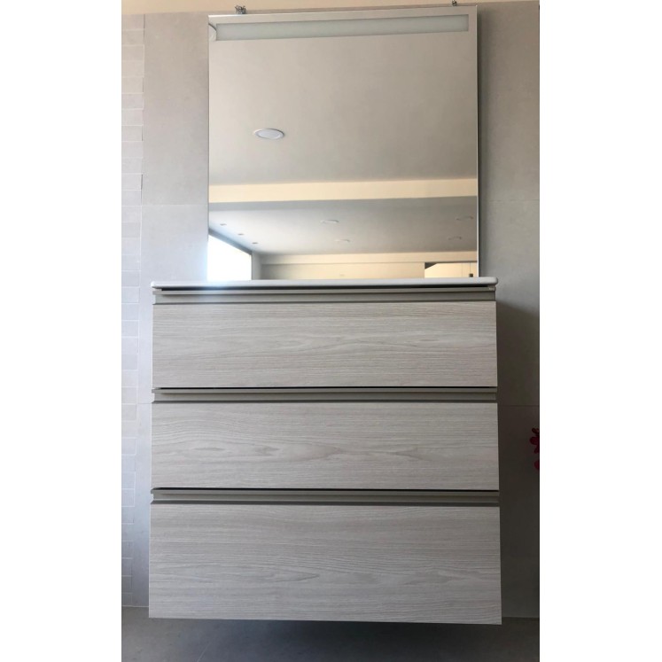 Mueble de baño The Gap de 80cm compact Fresno Nord. Roca