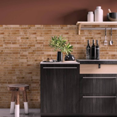 Azulejo Time 33x55 Teja imitación ladrillo caravista