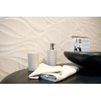 Azulejo decorativo Vosgos-H 33x91 Crema mate